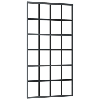 Porta Scorrevole con Ferramenta 102x205 cm Vetro ESG Alluminio