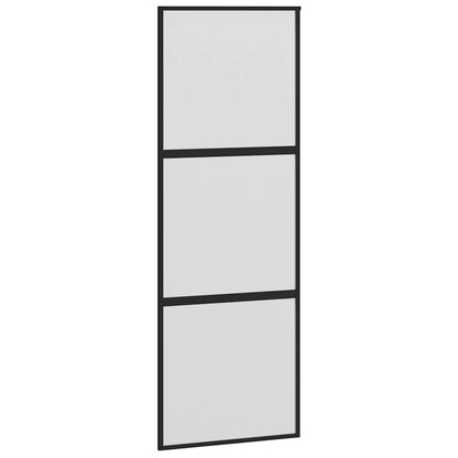Porta Scorrevole Ferramenta 76x205 cm Vetro Temperato Alluminio