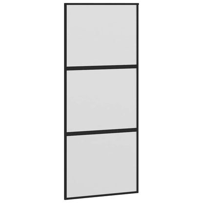 Porta Scorrevole Ferramenta 90x205 cm Vetro Temperato Alluminio