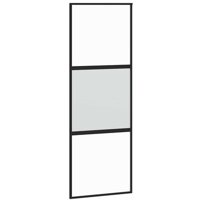 Porta Scorrevole Ferramenta 76x205 cm Vetro Temperato Alluminio