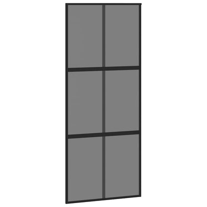 Porta Scorrevole Ferramenta 90x205 cm Vetro Temperato Alluminio