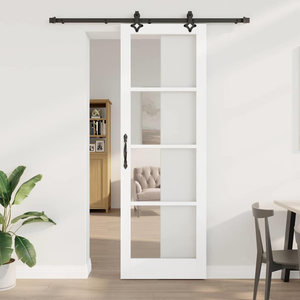 Porta scorrevole ORKDAL Bianco e Nero 78 x 232 cm