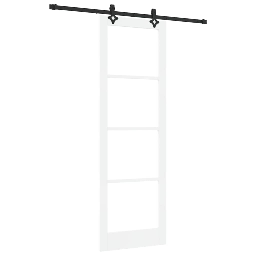 Porta scorrevole ORKDAL Bianco e Nero 78 x 232 cm