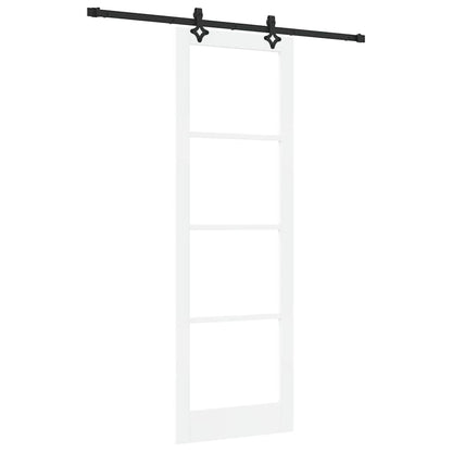 Porta scorrevole ORKDAL Bianco e Nero 78 x 232 cm