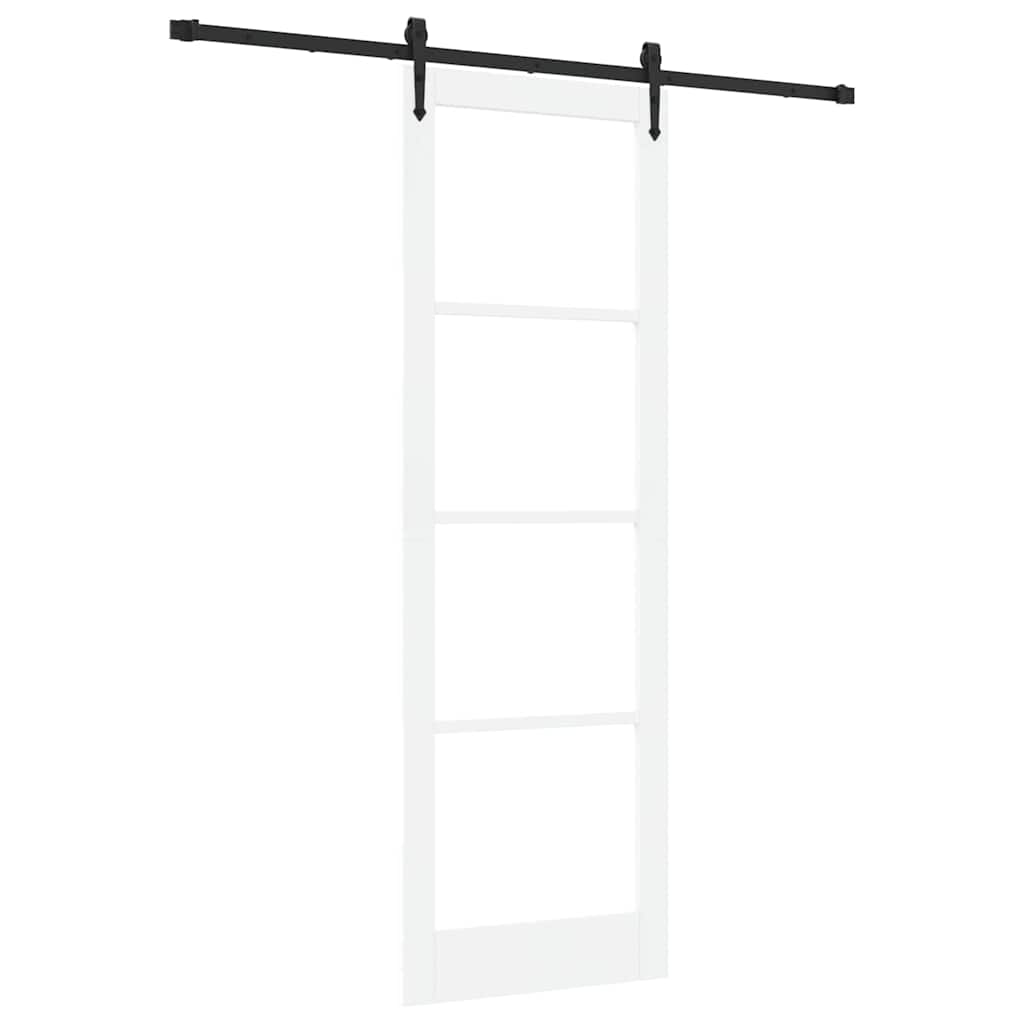 Porta scorrevole Bianco e Nero 78 x 232 cm