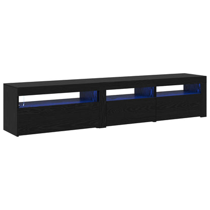 Mobile TV 2 pcs Rovere Nero 195 x 35 x 40 cm Legno multistrato