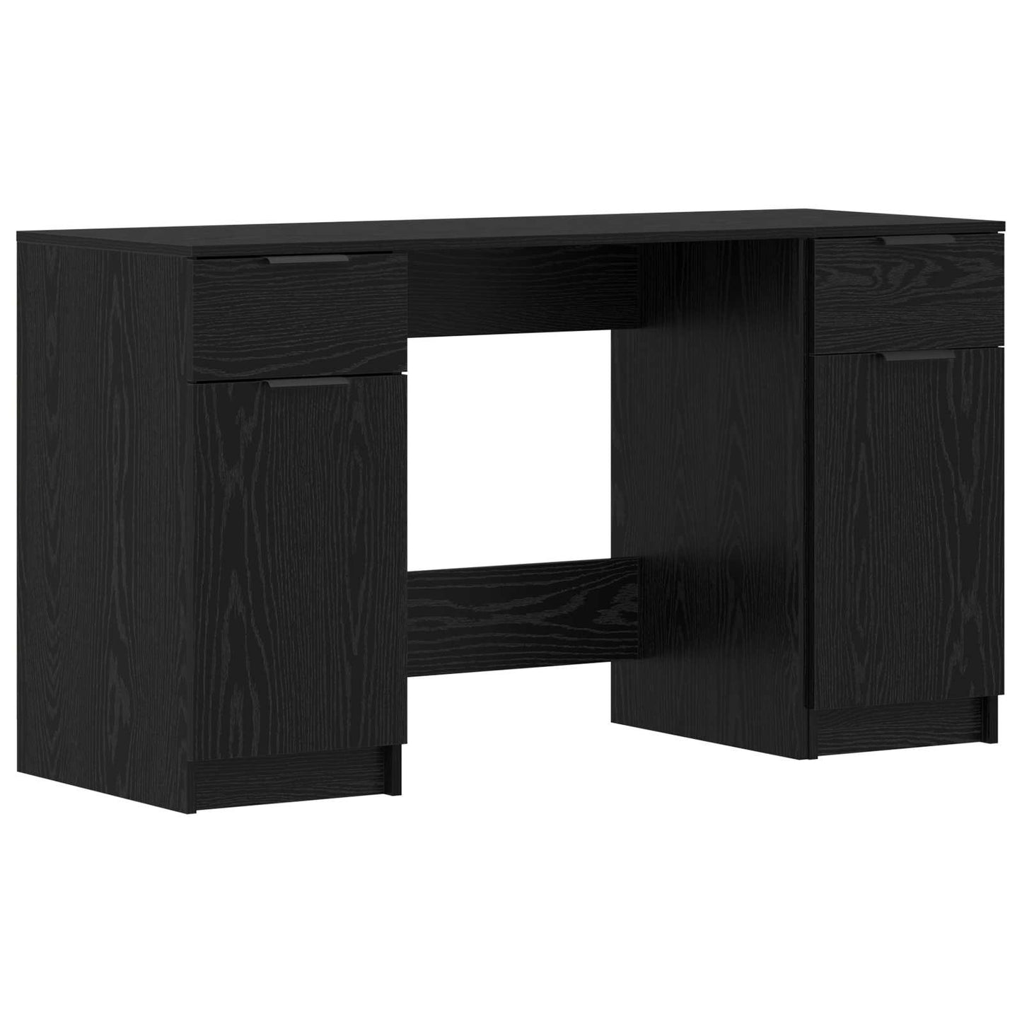 Scrivania Rovere Nero 133 x 50 x 75 cm Legno multistrato