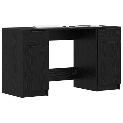 Scrivania Rovere Nero 133 x 50 x 75 cm Legno multistrato