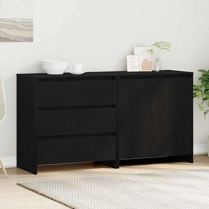 Credenza 2 pcs Nero 70 x 41 x 75 cm Legno multistrato