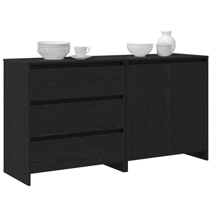 Credenza 2 pcs Nero 70 x 41 x 75 cm Legno multistrato