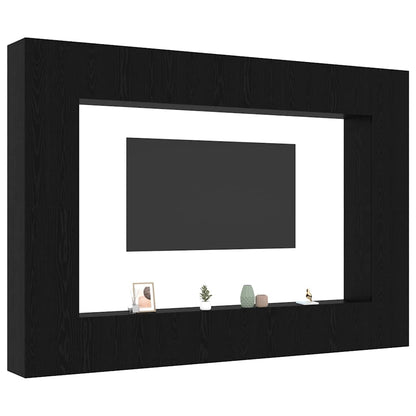 Set mobile TV 8 pcs Rovere Nero 100 x 30 x 30 cm