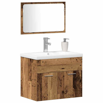Set di mobili per il bagno Montaggio a parete Legno multistrato