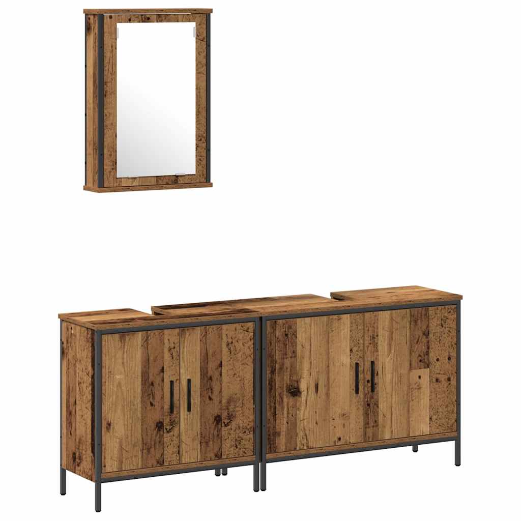 UnitÃƒÂ  da Bagno con lo scaffale 3 pcs Marrone Legno multistrato
