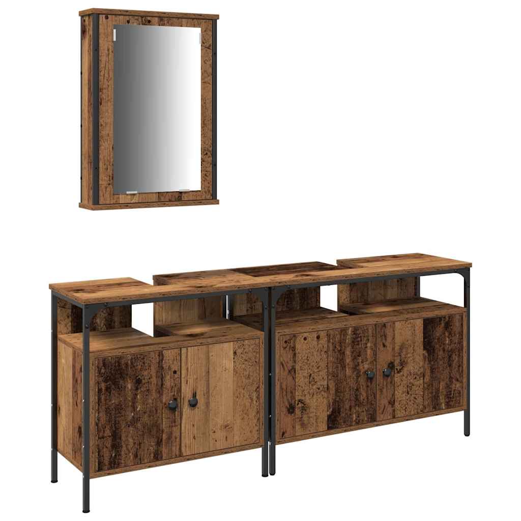 UnitÃƒÂ  da Bagno con lo scaffale 3 pcs Marrone Legno multistrato