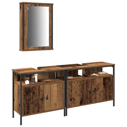 UnitÃƒÂ  da Bagno con lo scaffale 3 pcs Marrone Legno multistrato