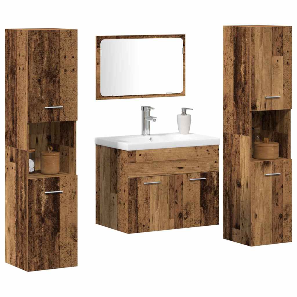 Set di Storage Montaggio a parete 4 pcs Legno multistrato