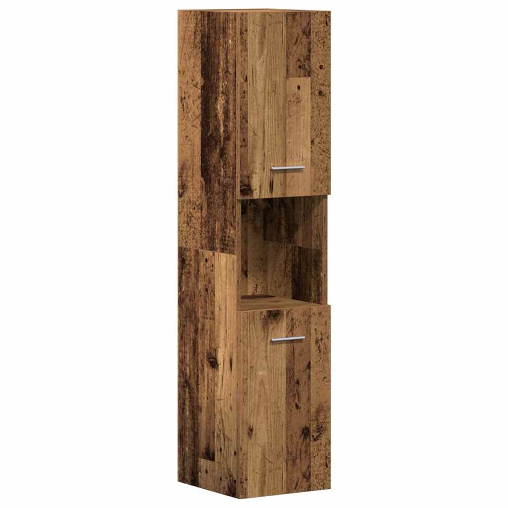 Set di mobili per il bagno con lo scaffale 4 pcs Legno vecchio
