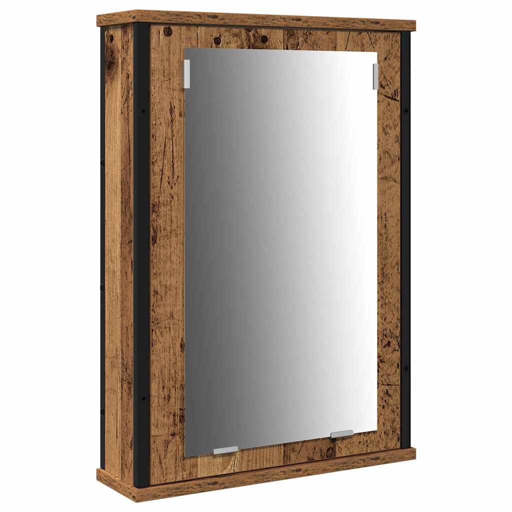 Set di mobili per il bagno con lo scaffale 4 pcs Legno vecchio