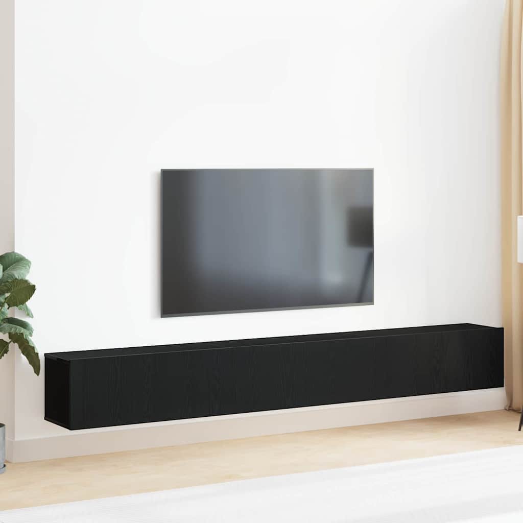 Set mobile TV 3 pcs Rovere Nero 80 x 30 x 30 cm