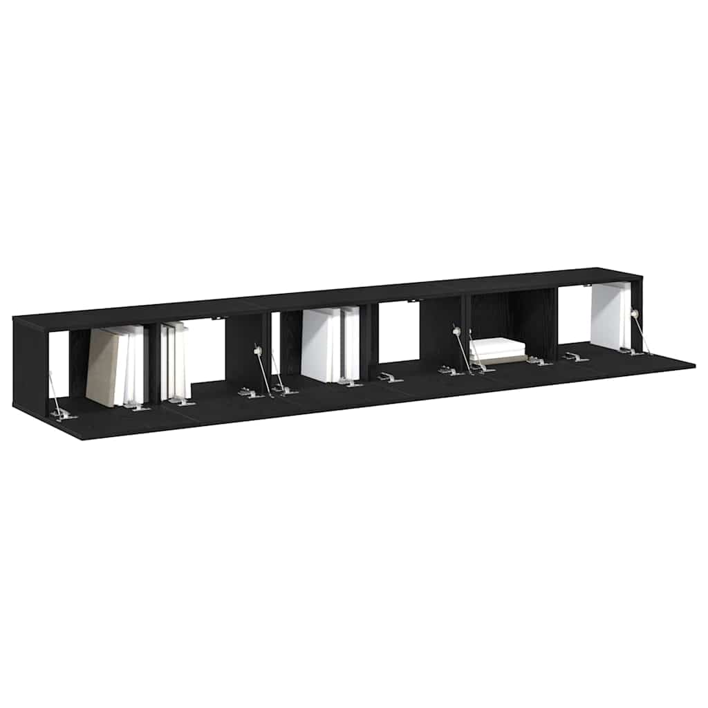 Set mobile TV 3 pcs Rovere Nero 80 x 30 x 30 cm