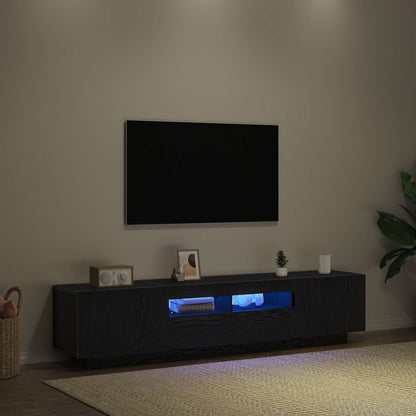 Set mobile TV 2 pcs Nero 180 x 35 x 40 cm Legno multistrato