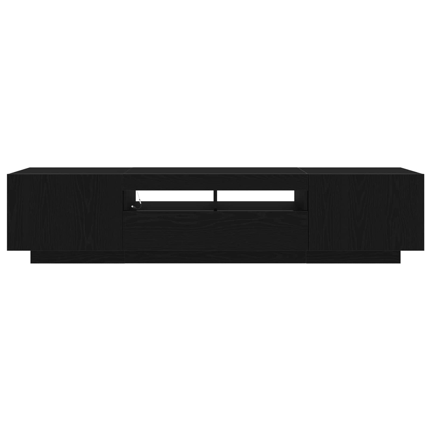Set mobile TV 2 pcs Nero 180 x 35 x 40 cm Legno multistrato