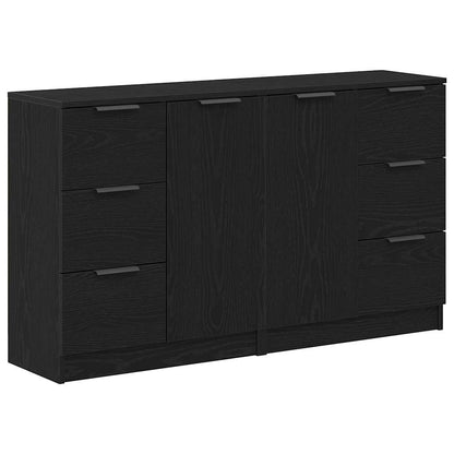 Credenza Rovere Nero 120 x 30 x 70 cm Legno multistrato