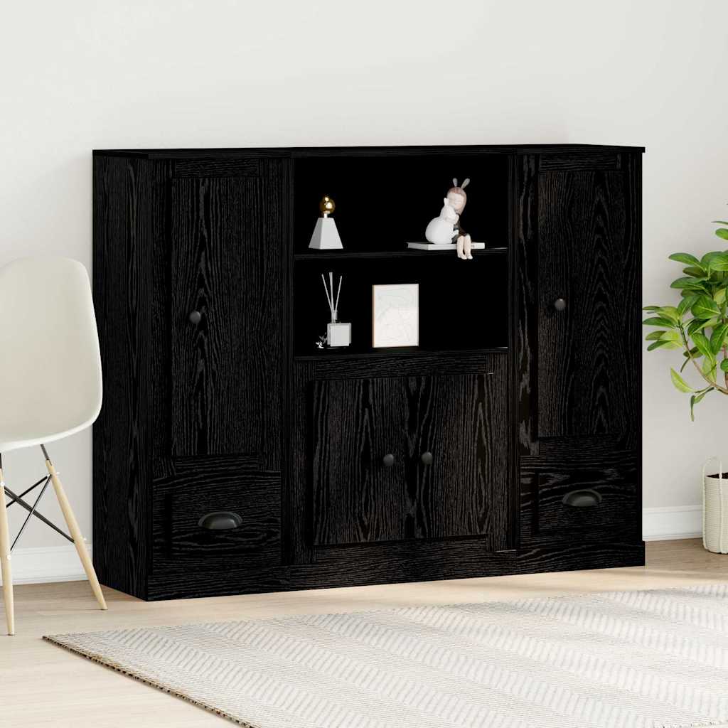 Highboard Rovere Nero 132 x 35.5 x 103.5 cm Legno multistrato