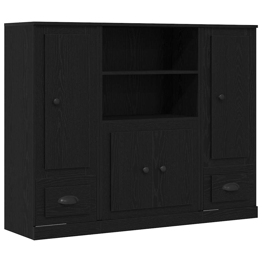 Highboard Rovere Nero 132 x 35.5 x 103.5 cm Legno multistrato