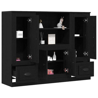 Highboard Rovere Nero 132 x 35.5 x 103.5 cm Legno multistrato