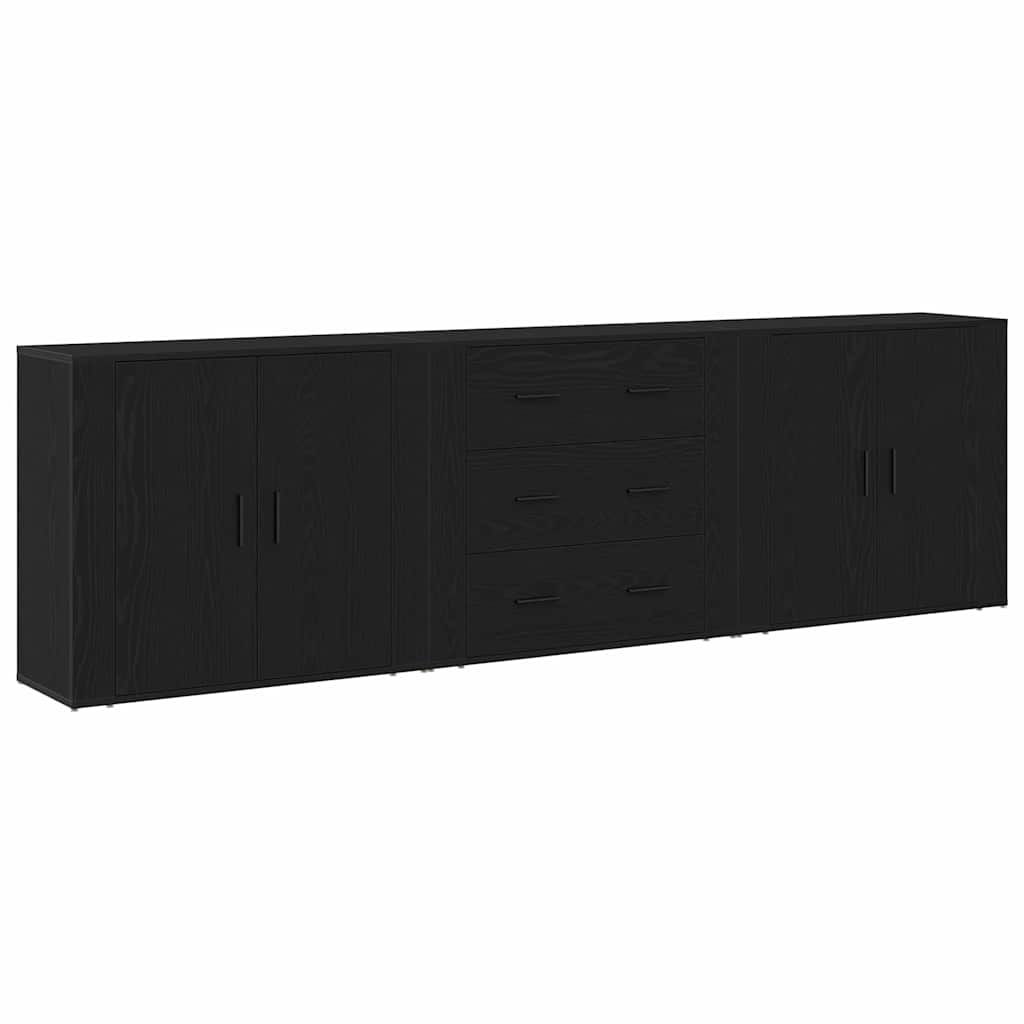 Credenza Rovere Nero 240 x 33 x 70 cm Legno multistrato
