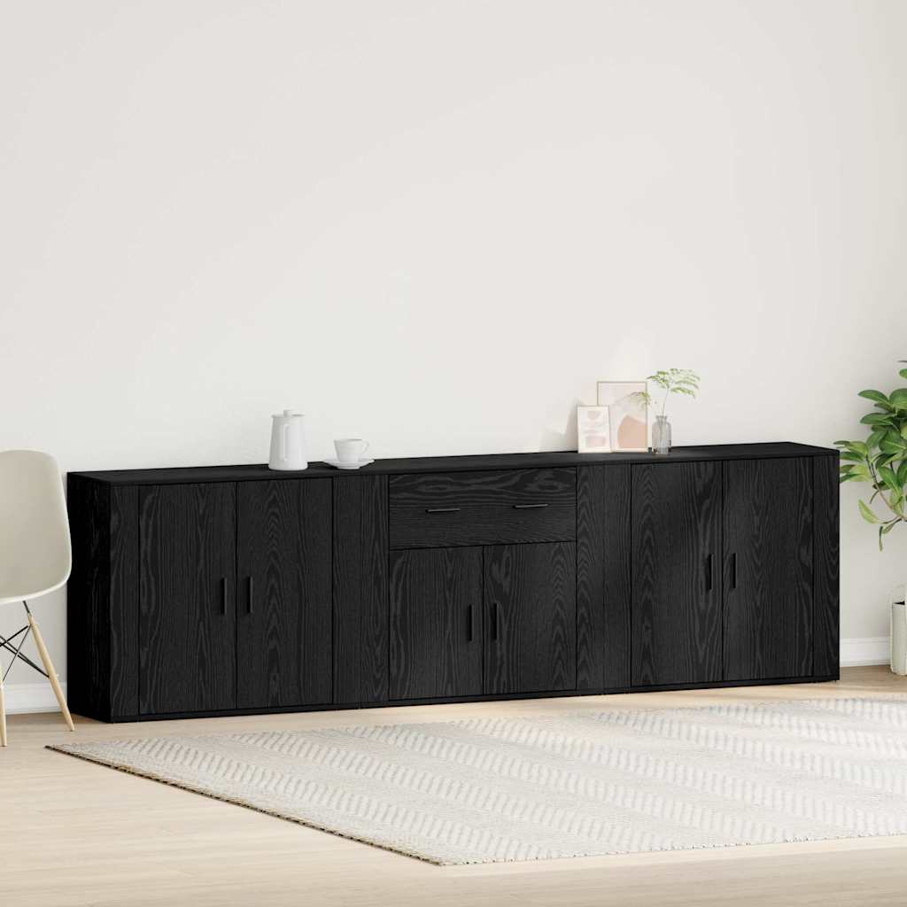 Credenza Rovere Nero 240 x 33 x 70 cm Legno multistrato