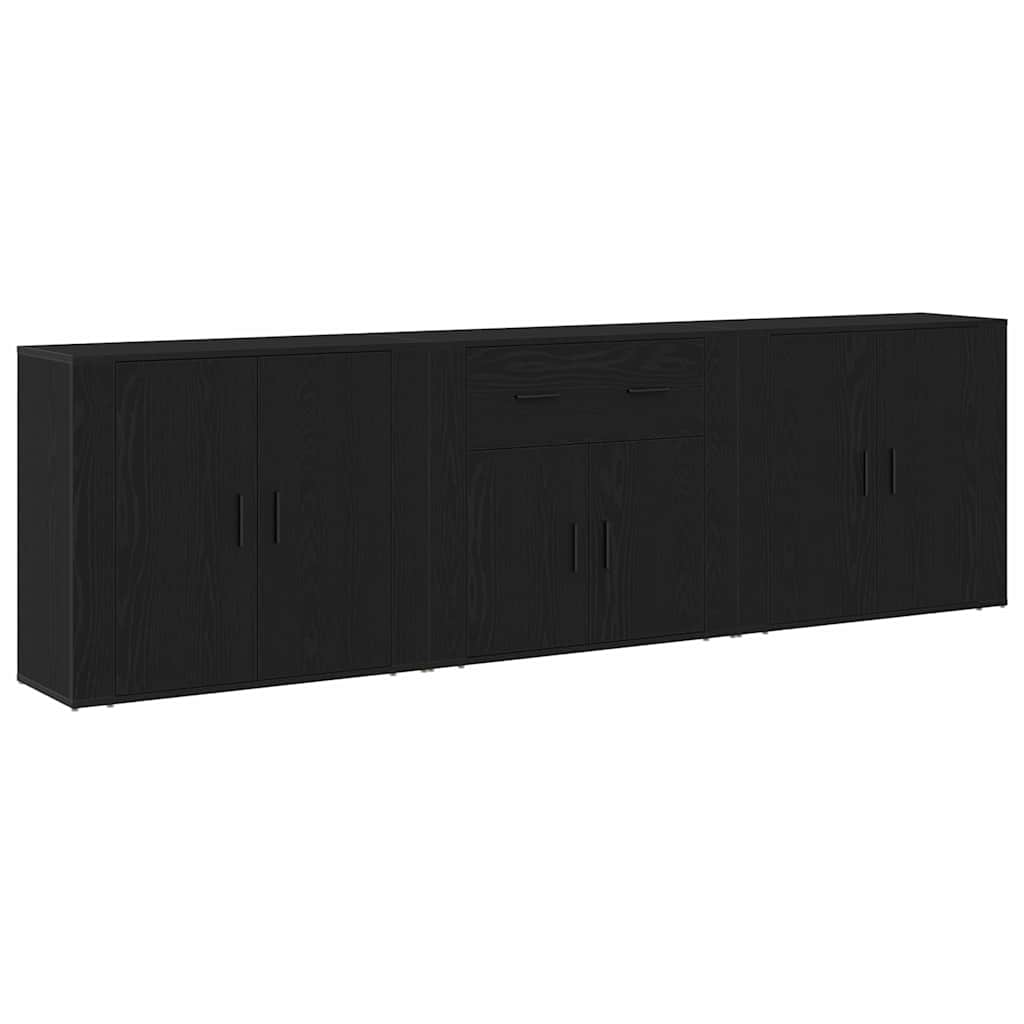 Credenza Rovere Nero 240 x 33 x 70 cm Legno multistrato