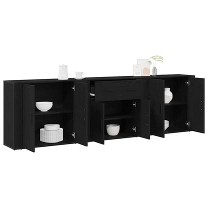 Credenza Rovere Nero 240 x 33 x 70 cm Legno multistrato