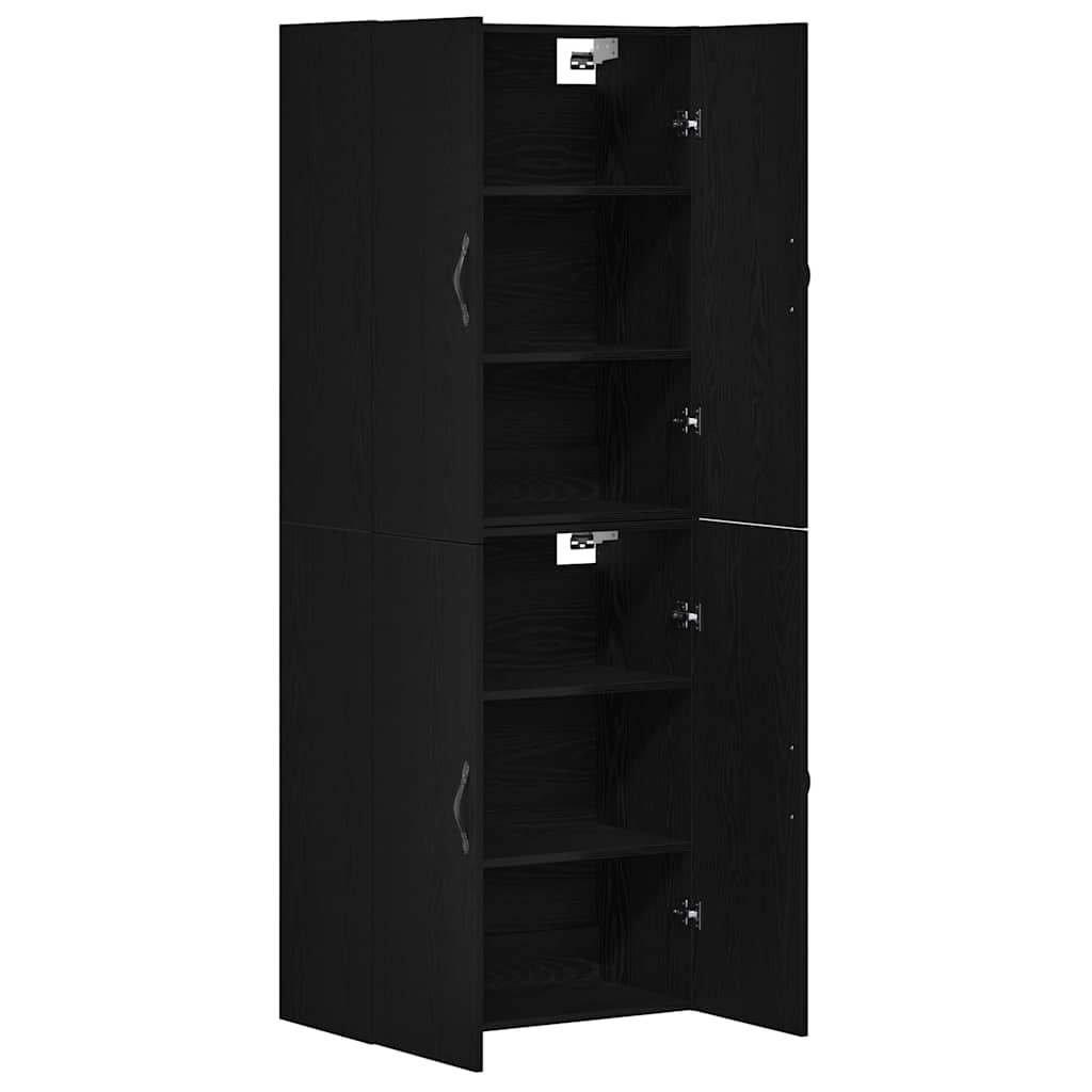 Mobiletto a muro 2 pcs Rovere Nero 69,5 x 34 x 90 cm