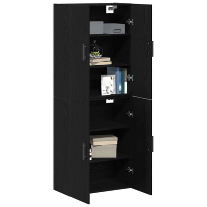 Mobiletto a muro 2 pcs Rovere Nero 69,5 x 34 x 90 cm