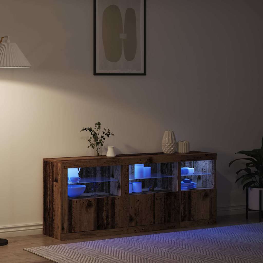 Madia LED Legno vecchio 162 x 37 x 67 cm Legno multistrato