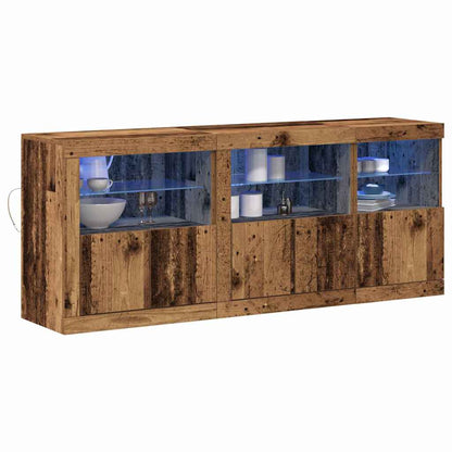 Madia LED Legno vecchio 162 x 37 x 67 cm Legno multistrato