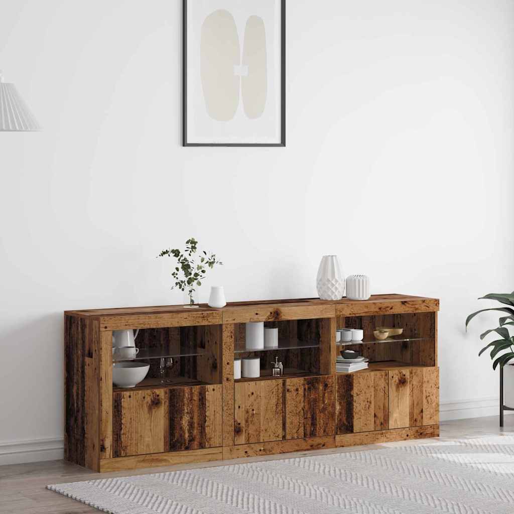 Madia LED Legno vecchio 181 x 37 x 67 cm Legno multistrato
