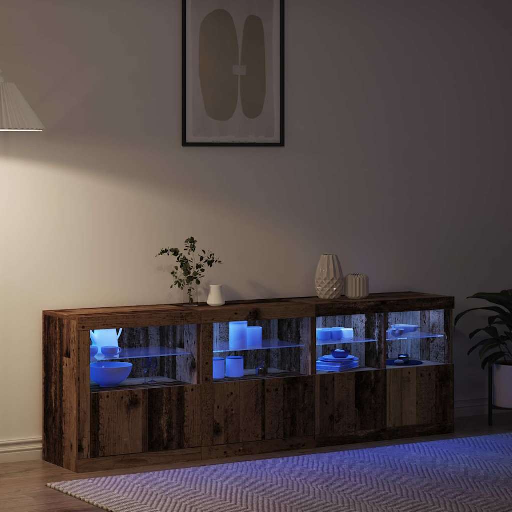 Madia LED Legno vecchio 202 x 37 x 67 cm Legno multistrato