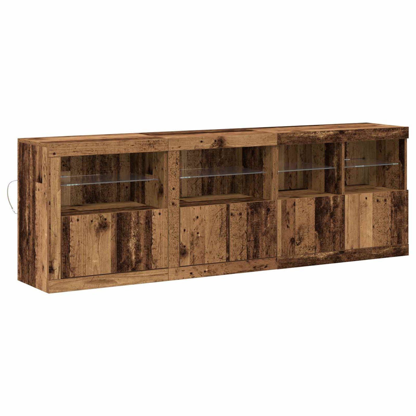 Madia LED Legno vecchio 202 x 37 x 67 cm Legno multistrato