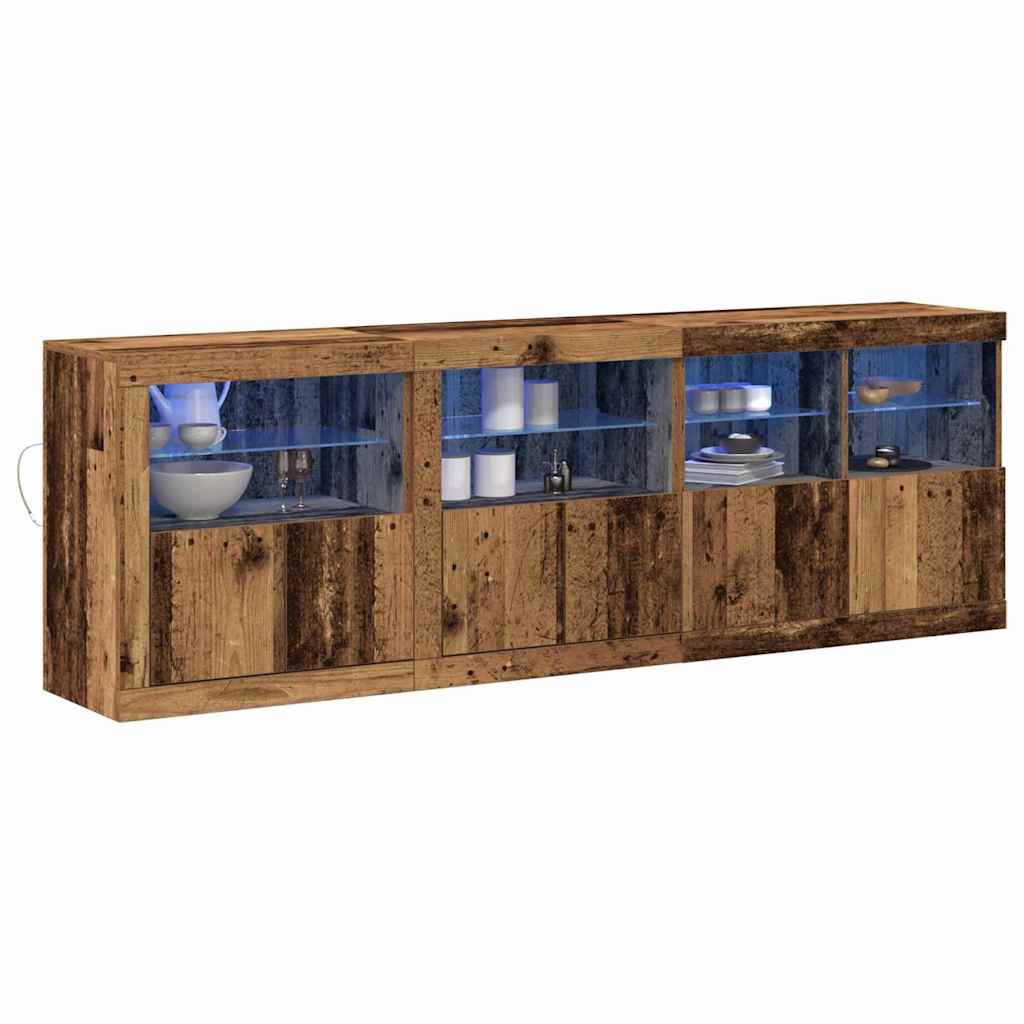 Madia LED Legno vecchio 202 x 37 x 67 cm Legno multistrato