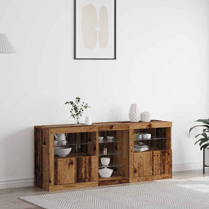 Madia LED Legno vecchio 162 x 37 x 67 cm Legno multistrato