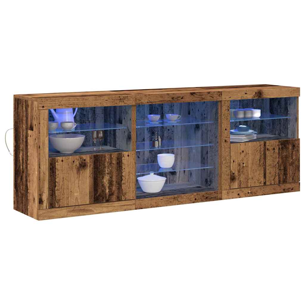 Madia LED Legno vecchio 181,5 x 37 x 67 cm Legno multistrato