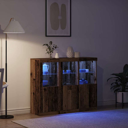Madia LED 3 pcs Legno vecchio 123 x 37 x 100 cm