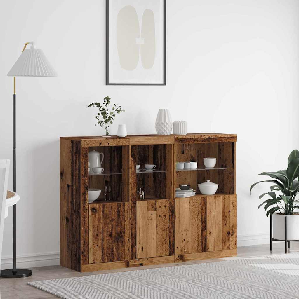 Madia LED Legno vecchio 142,5 x 37 x 100 cm Legno multistrato