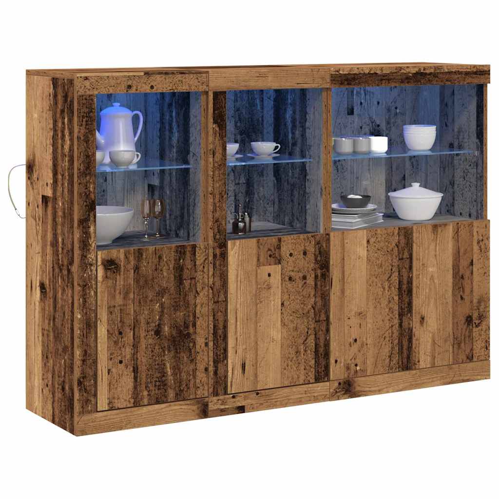 Madia LED Legno vecchio 142,5 x 37 x 100 cm Legno multistrato