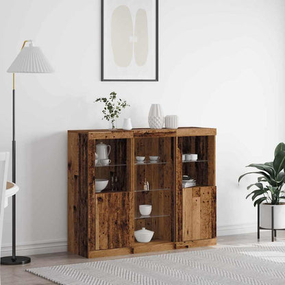 Madia LED Legno vecchio 123 x 37 x 100 cm Legno multistrato