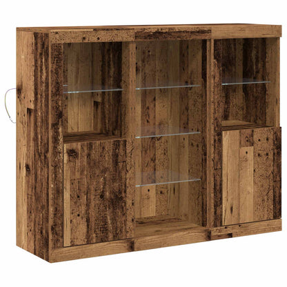 Madia LED Legno vecchio 123 x 37 x 100 cm Legno multistrato