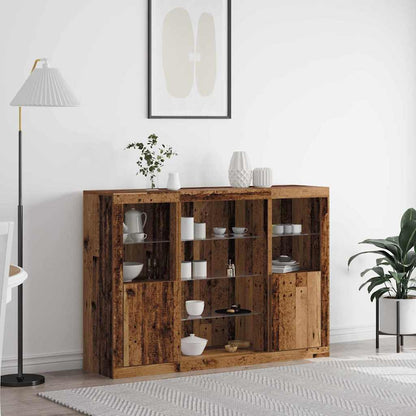 Madia LED Legno vecchio 142,5 x 37 x 100 cm Legno multistrato